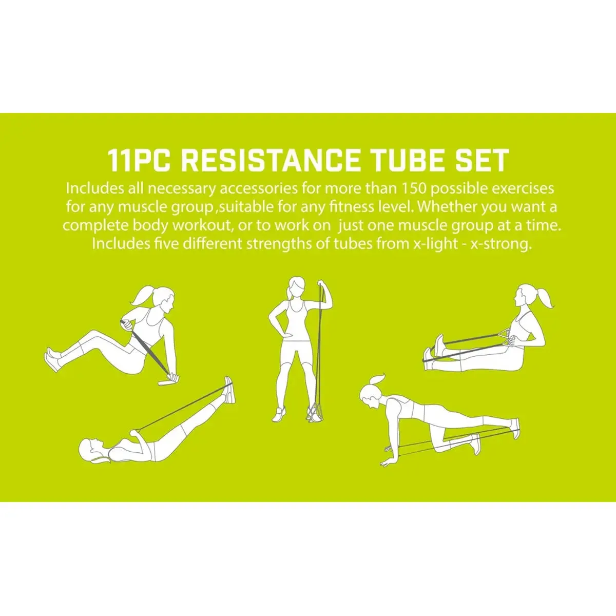 11 Piece Resistance Tube Set