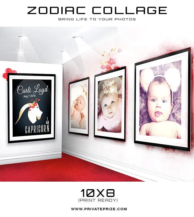 12 Zodiac Signs - 3D Wall Collage SET