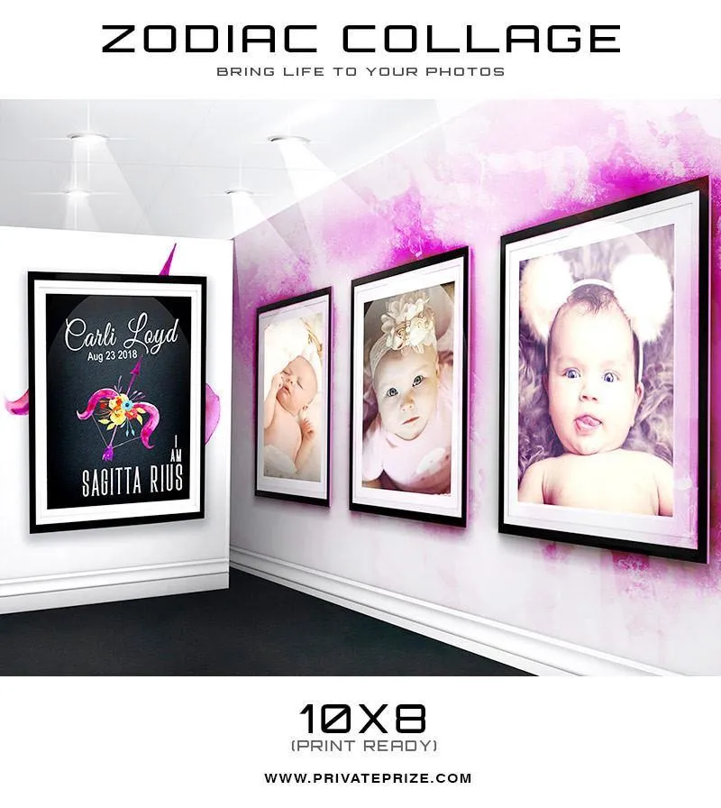 12 Zodiac Signs - 3D Wall Collage SET