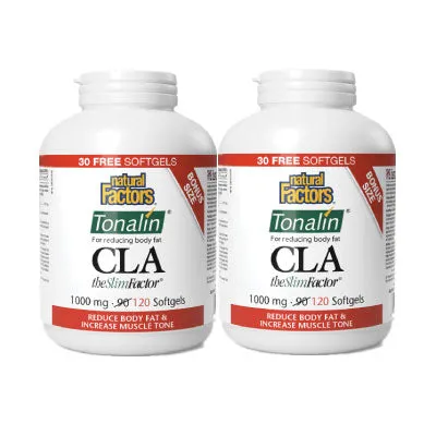 2 x Natural Factors Tonalin CLA, 120 softgels Bundle