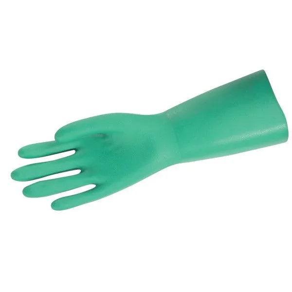 5309E MCR Safety Nitri-Chem Chemical Resistance Gloves, Large, Nitrile, Green