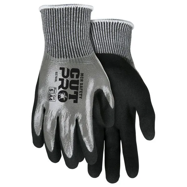 92783XL MCR Safety Cut Resistant Gloves, Synthetic/Glass, X-Large, Black