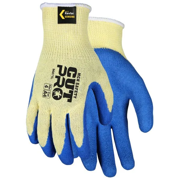 96871L MCR Safety Memphis Cut Resistant Gloves, Kevlar, Large, Blue, 10 ga THK