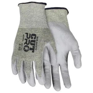 9828PUXXL MCR Safety Cut Resistant Gloves, 2X-Large, Gray/Gold, 18 ga THK