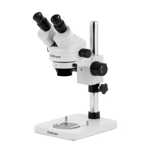 AmScope SM-1 Series Inspection and Dissecting Zoom Binocular Stereo Microscope with Optional Digital Camera on Compact Pillar Stand