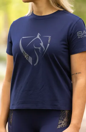 BARE Diamond Series Logo T-Shirt - Navy