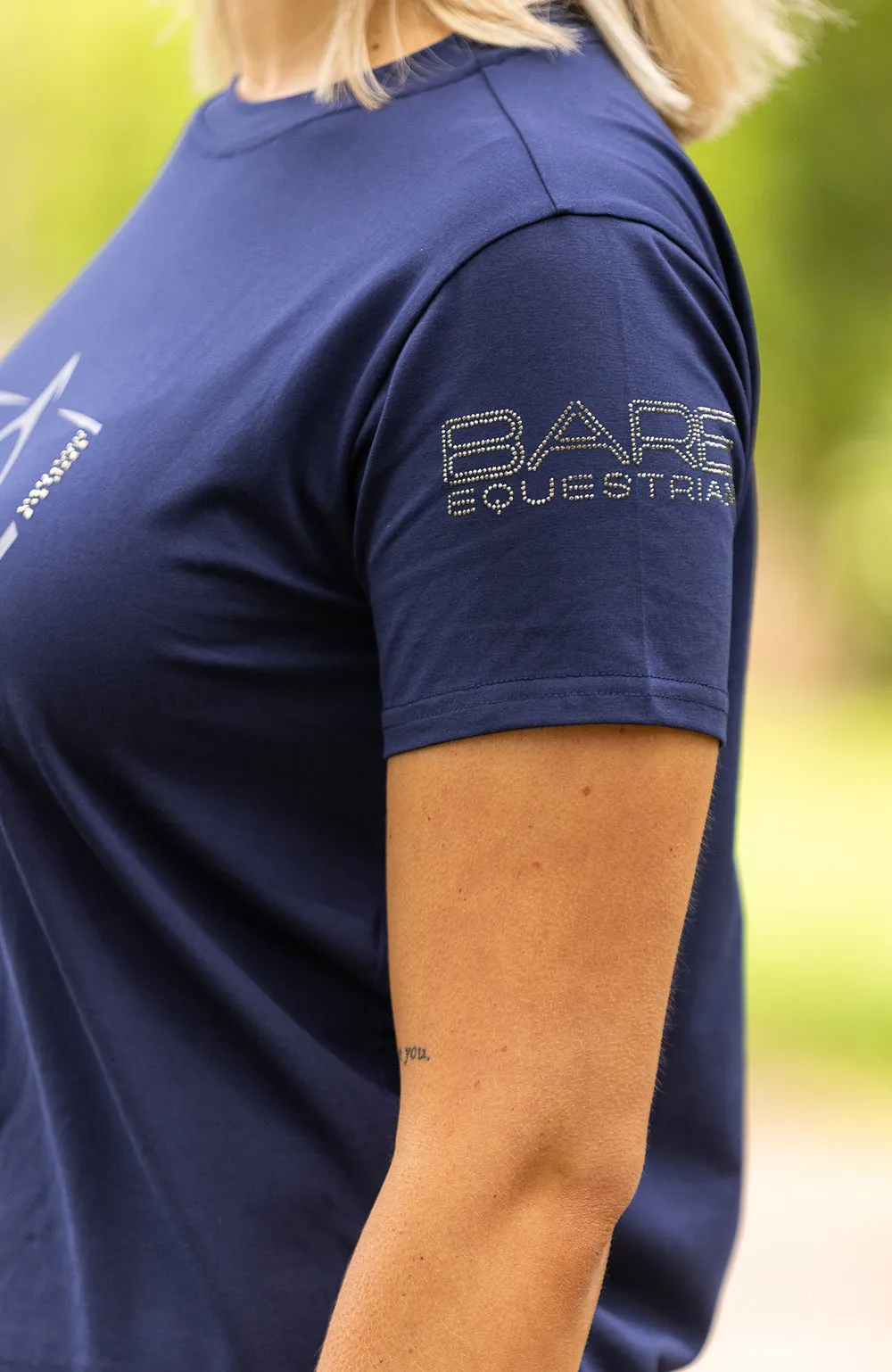 BARE Diamond Series Logo T-Shirt - Navy