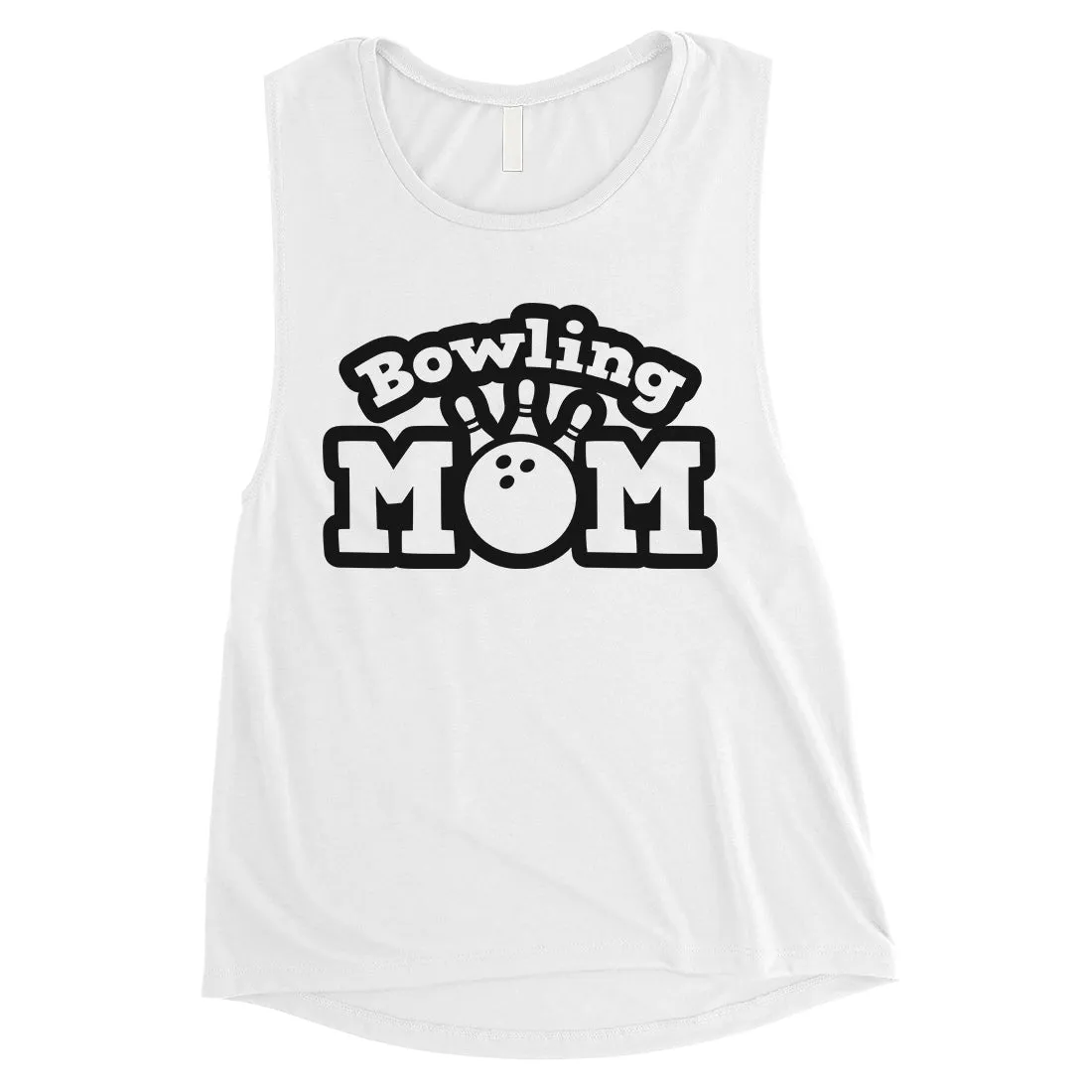 Bowling Mom Womens Muscle Tank Top Cute Mother's Day Gift Gym Shirt