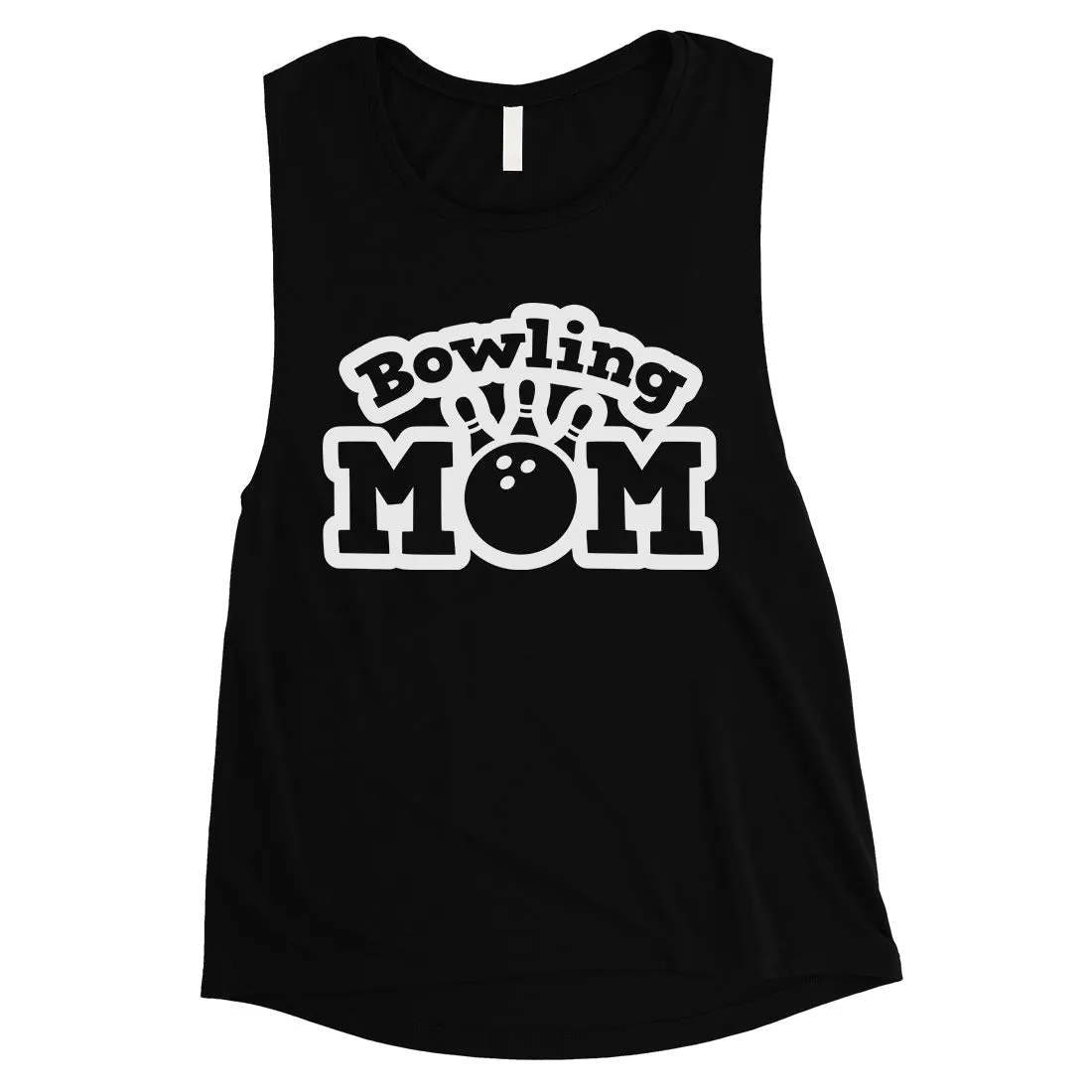 Bowling Mom Womens Muscle Tank Top Cute Mother's Day Gift Gym Shirt