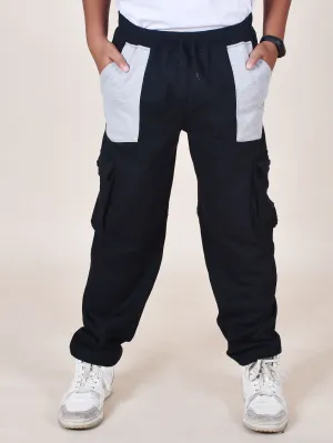 Boys Fleece Pocket Detailed Cargo Track Pants