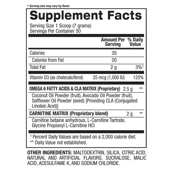 BPI Sports CLA   Carnitine (350g) 50 Servings Fruit Punch Exp Jun 2027