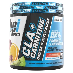 BPI Sports CLA   Carnitine (350g) 50 Servings Fruit Punch Exp Jun 2027