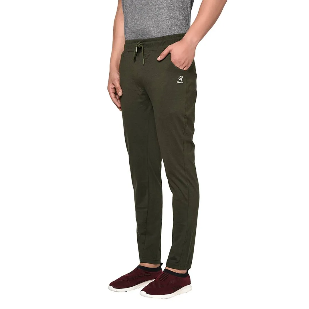 Cotton Blend Olive Track Pant/Pyjama For Men