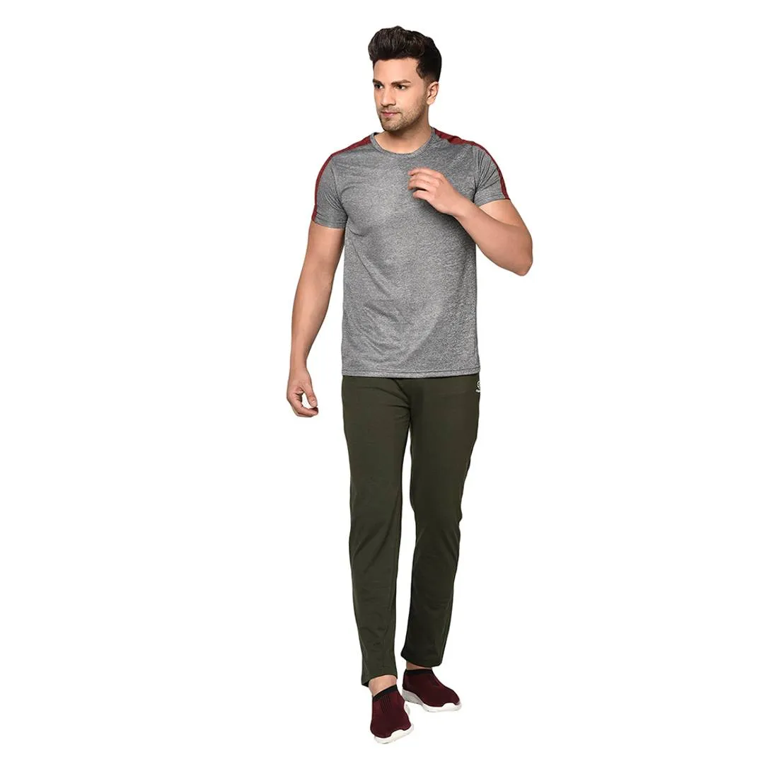 Cotton Blend Olive Track Pant/Pyjama For Men