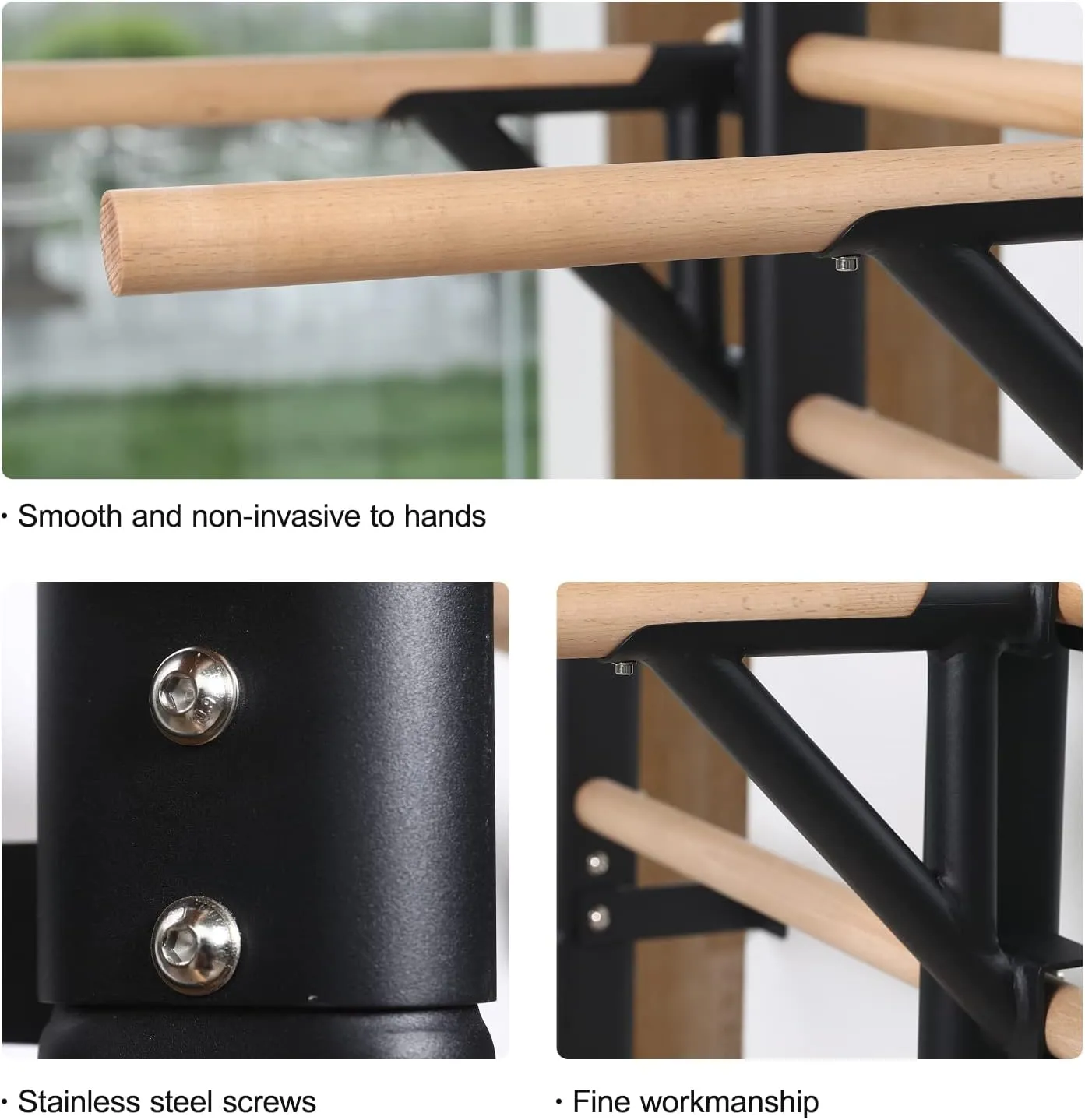 DHT DW-S Parallel Dip/Pull-up Bar Assembly for WA2 Stall Bars Home Gym