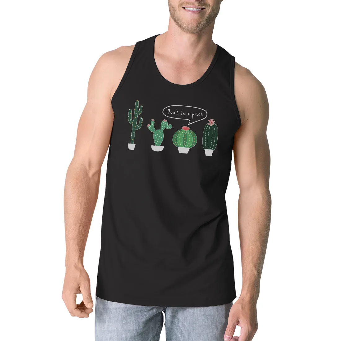 Don't Be a Prick Cactus Mens Sleeveless T-Shirt Funny Gift Tank Top