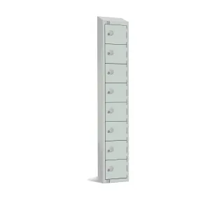 Elite Eight Door Electronic Combination Locker with Sloping Top Grey