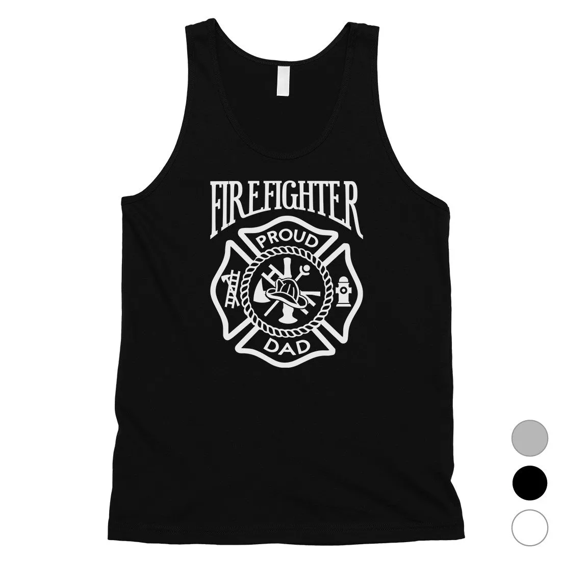 Firefighter Dad Mens Strong-Willed Great Sleeveless Top Dad Gift