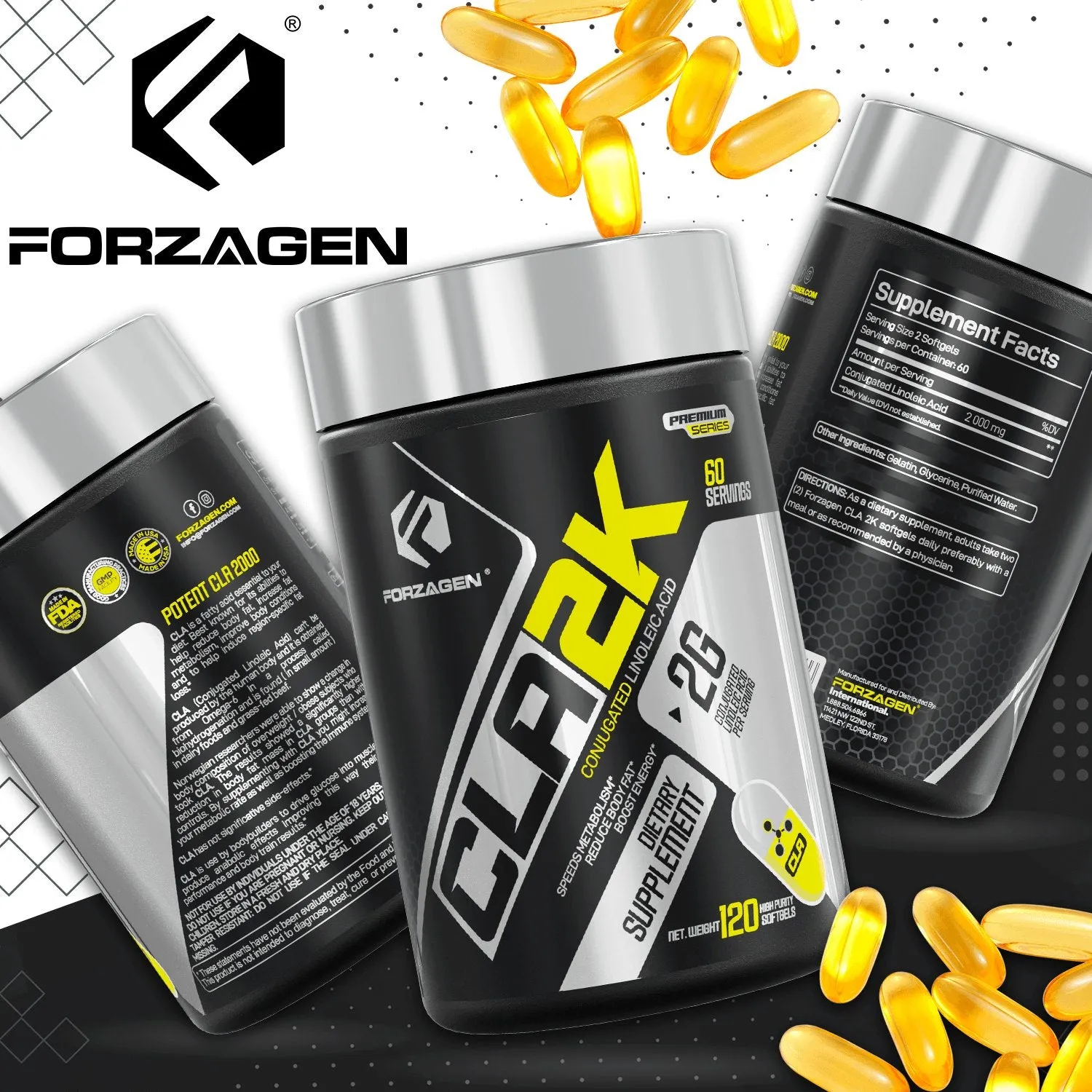 Forzagen CLA 2K Stim-Free Softgels