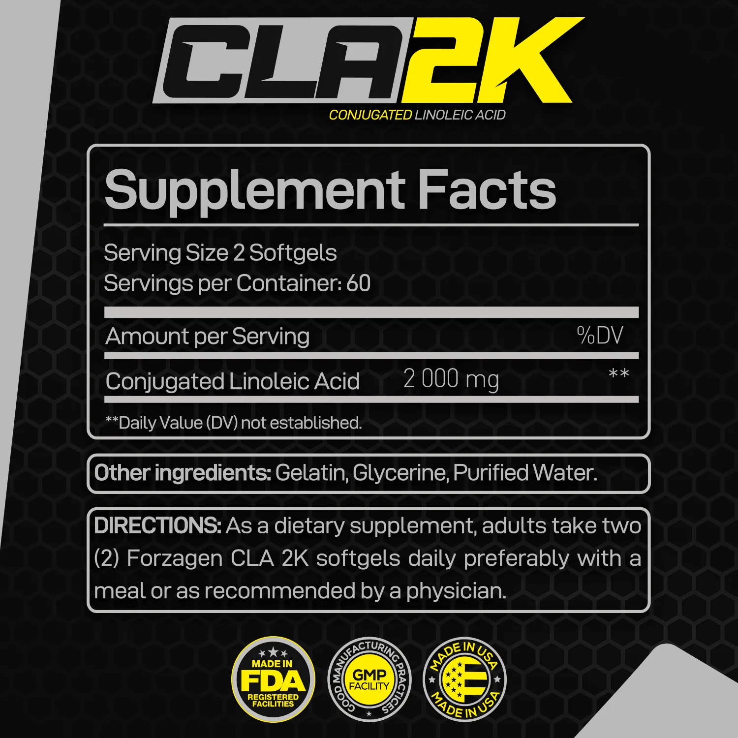 Forzagen CLA 2K Stim-Free Softgels