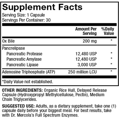 Gallbladder Enzymes 30 caps by Dr. Mercola