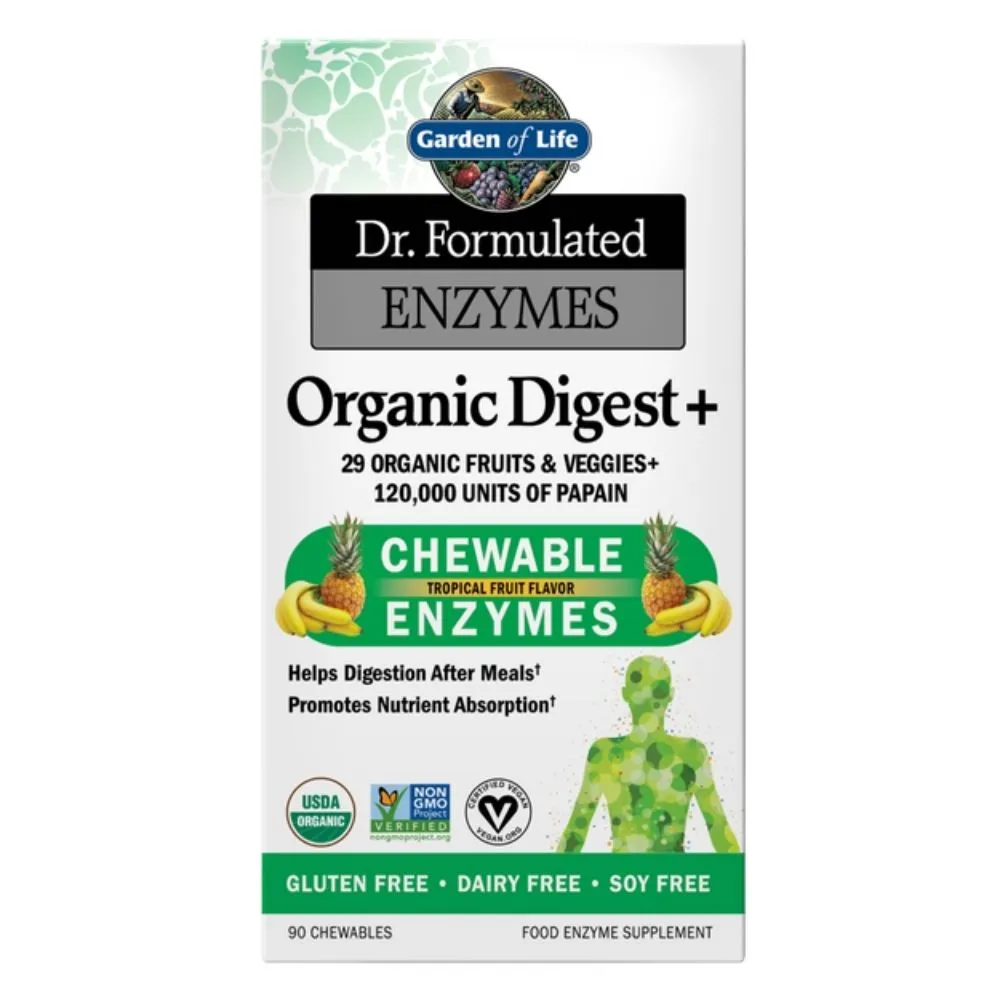 Garden of Life Dr. Formulated Enzymes Organic Digest  90 Chews