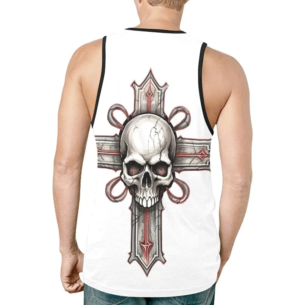 Gothic Skull Cross Men's Tank Top