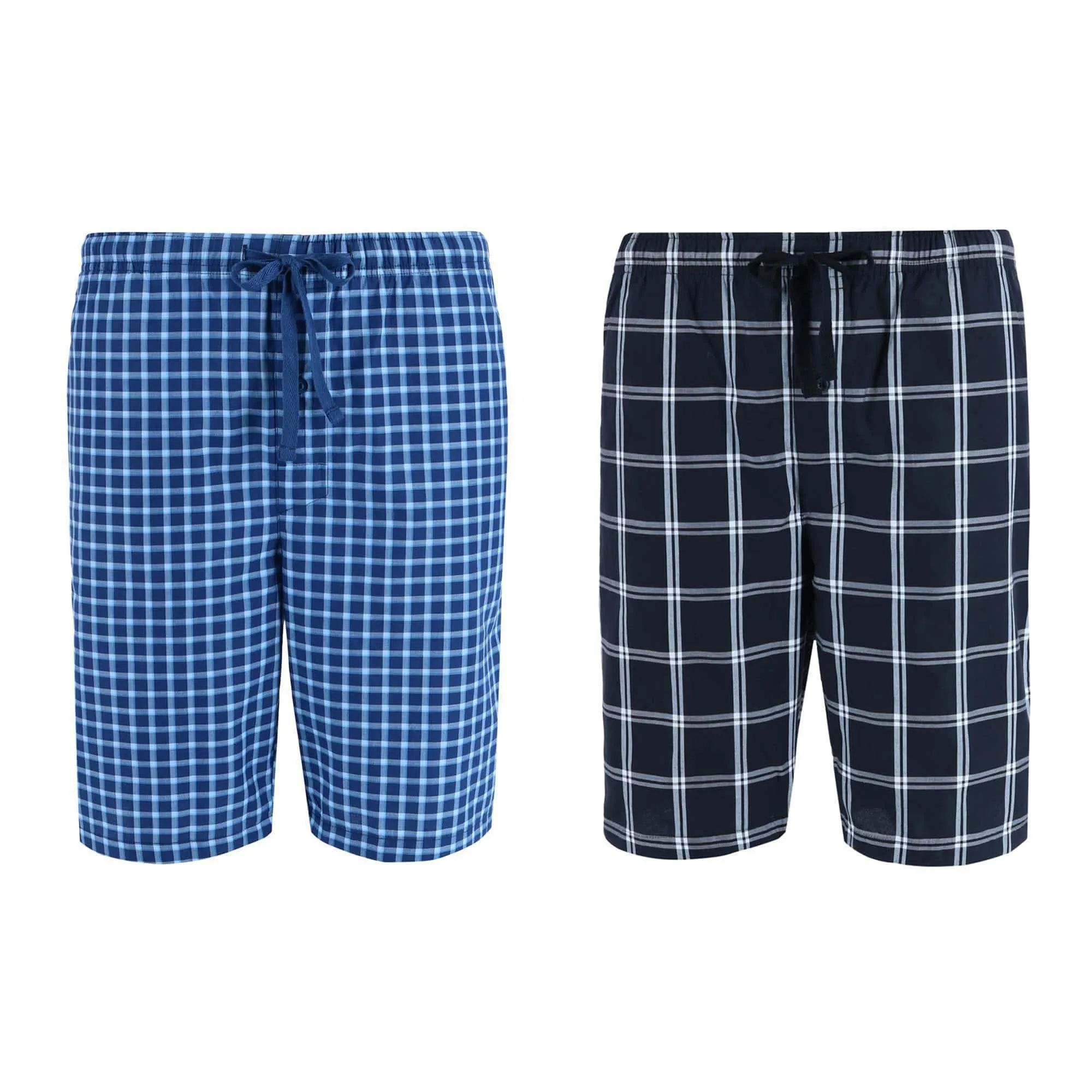 Hanes Men's Big and Tall Woven Cotton Pajama Sleep Shorts (Pack of 2)