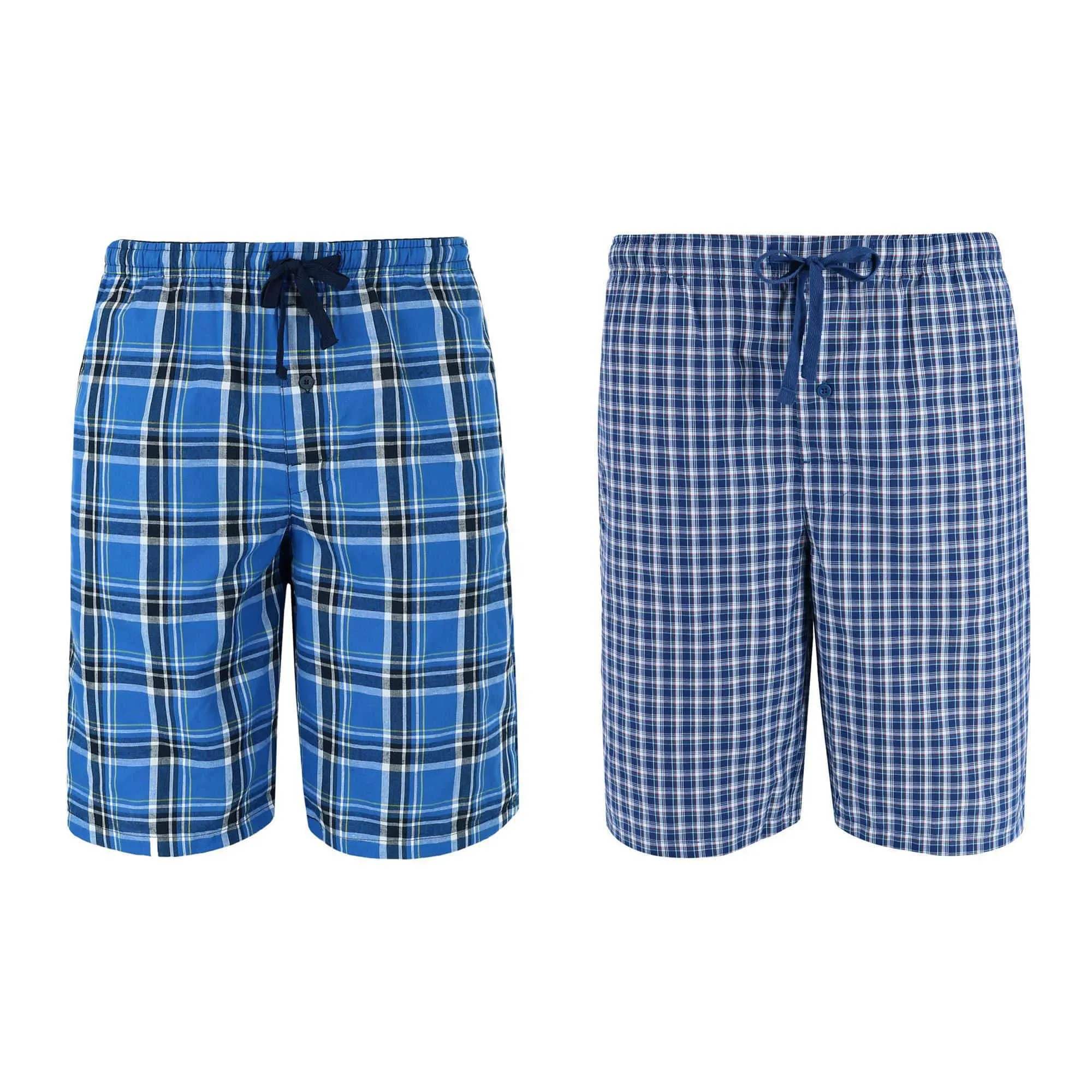 Hanes Men's Big and Tall Woven Cotton Pajama Sleep Shorts (Pack of 2)