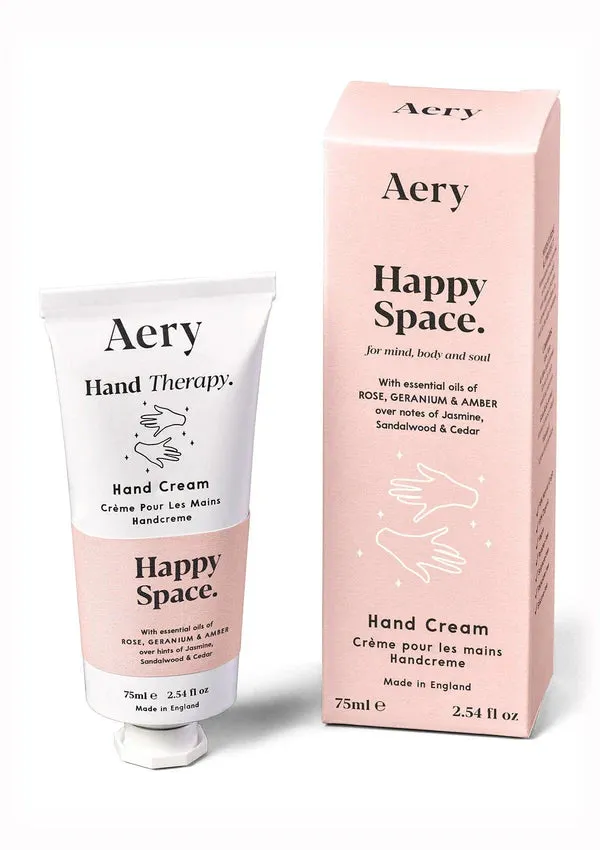 Happy Space Hand Cream - Rose Geranium and Amber - Aery Living