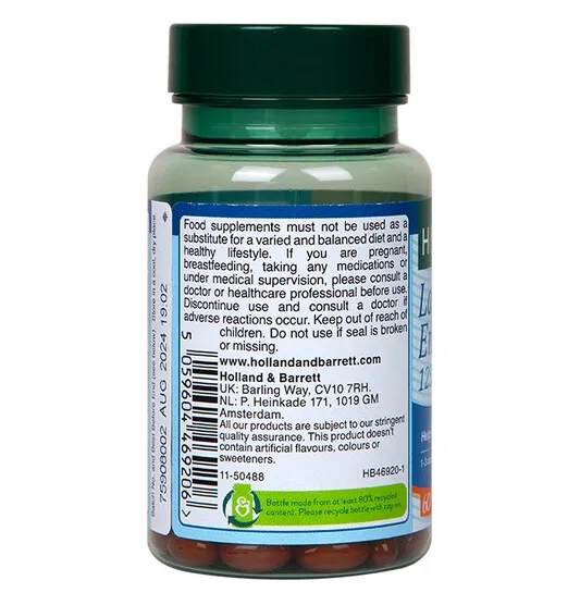 Holland & Barrett Lactase Enzyme 125mg 60 Capsules