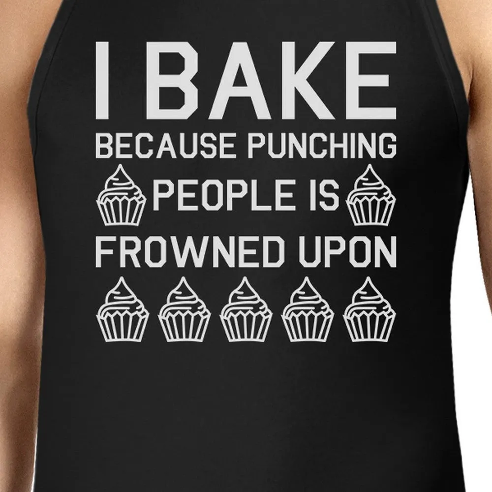 I Bake Because Mens Sleeveless Black Tank Top  For Cupcake Lover