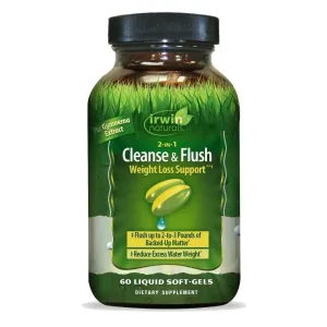 Irwin Naturals 2-in-1 Cleanse & Flush 60 Liquid Softgels