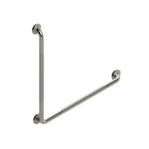 L-Shaped Grab Bar Knurled Stainless Steel