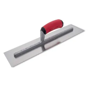 MARSHALLTOWN® QLT Finishing Trowel | Carbon Steel Blade Material | Riveted Blade Mounting | 16 in. L x 4 in. W | Soft Grip Handle