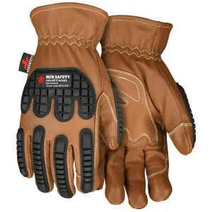 MU3634KXXL MCR Safety Mustang Cut Resistant Gloves, Leather, 2X-Large, Chocolate