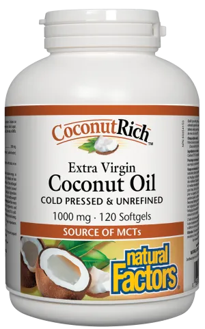 Natural Factors Extra Virgin Coconut Oil 1000 mg - 120 Softgels