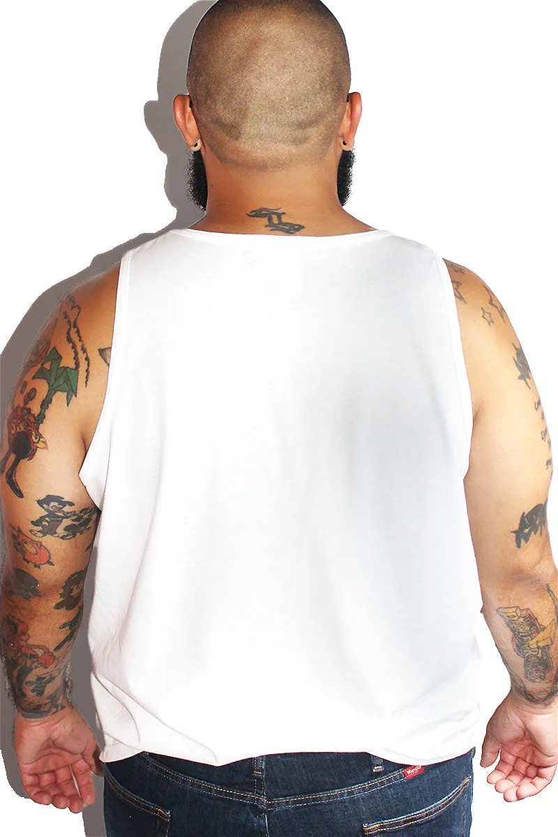 PLUS: Anime Face Racerback Tank- White