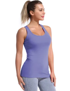 Racerback Athletic Tank Tops lavender_Pilates