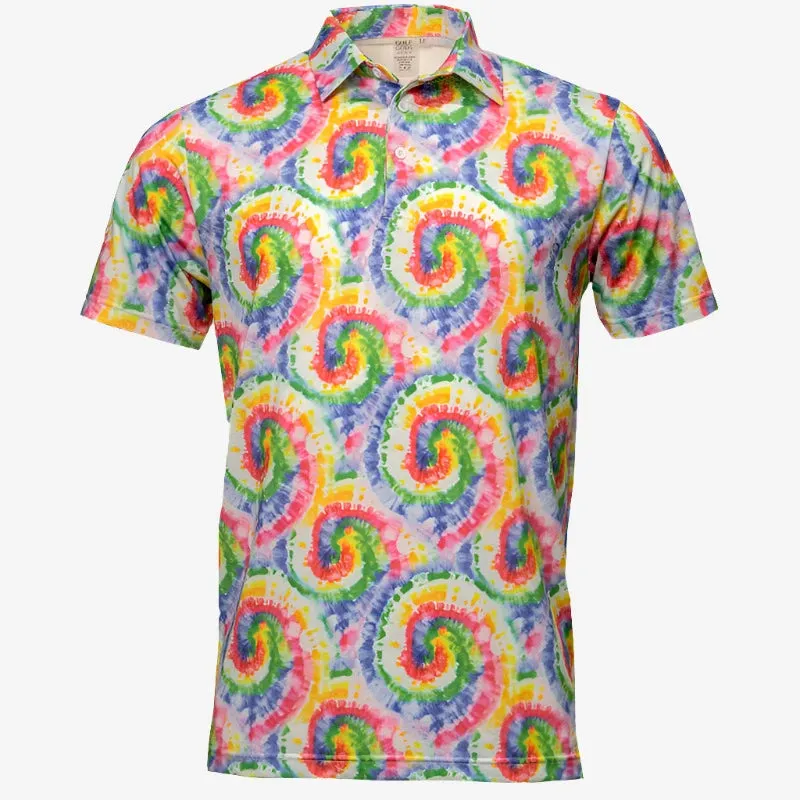 Rainbow Rhapsody Cool Tech Performance Golf Polo