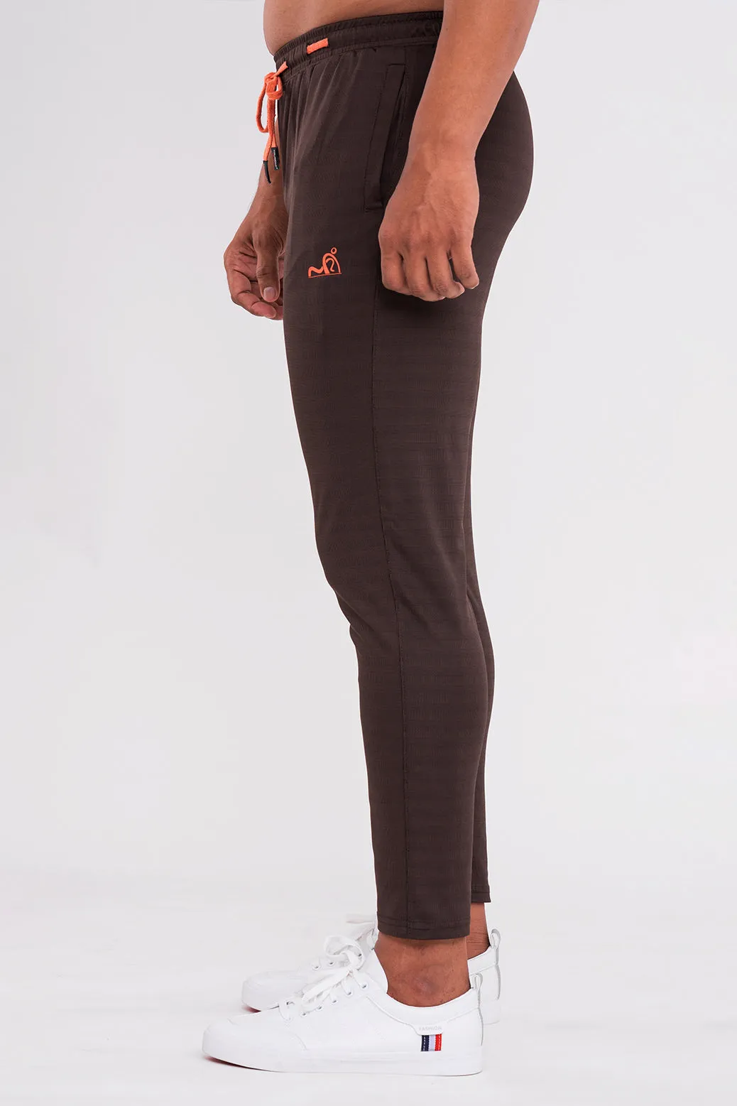 RUDESTYLE POWER TRAINING TRACK PANTS- Coffee Brown