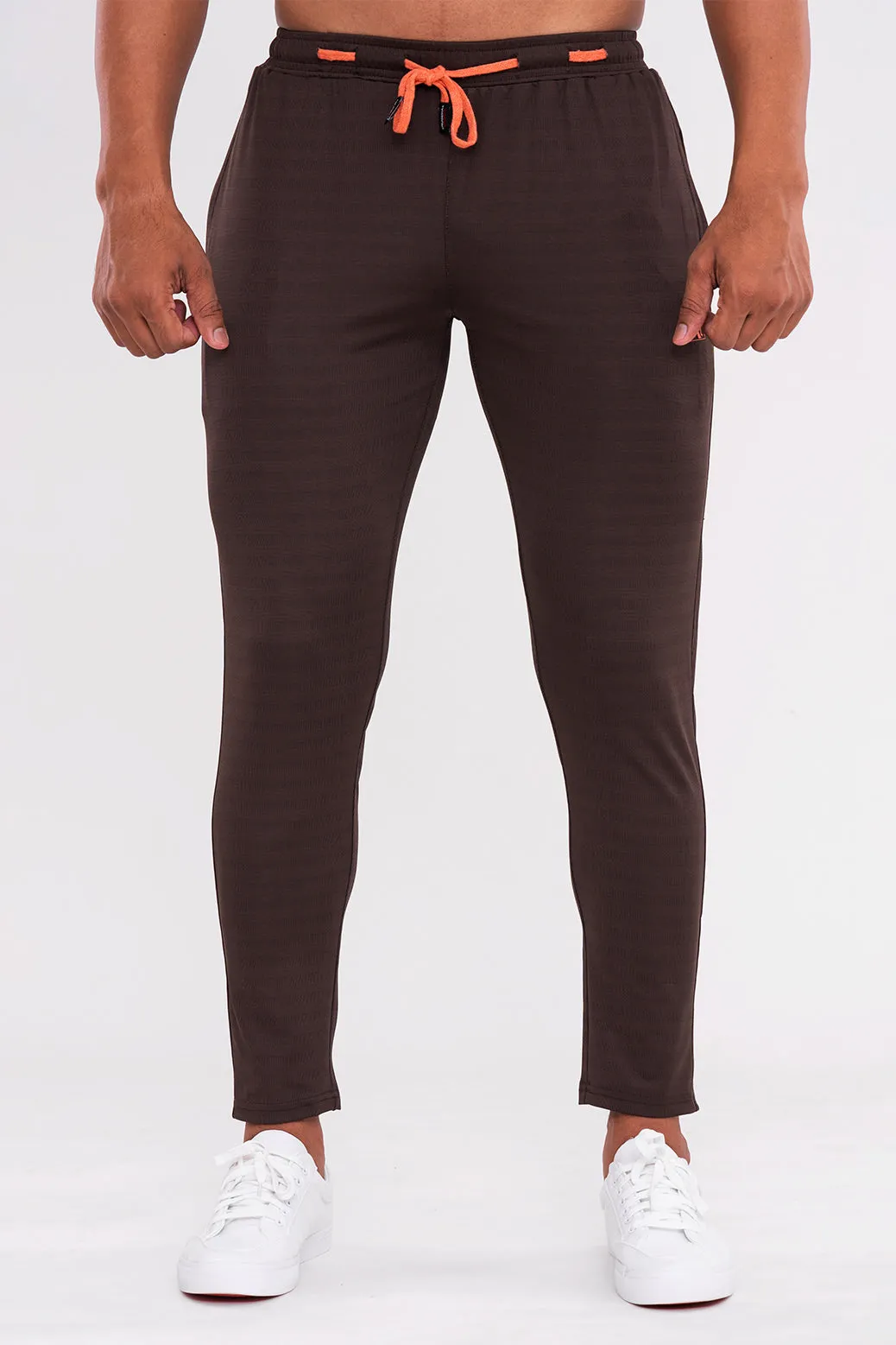 RUDESTYLE POWER TRAINING TRACK PANTS- Coffee Brown