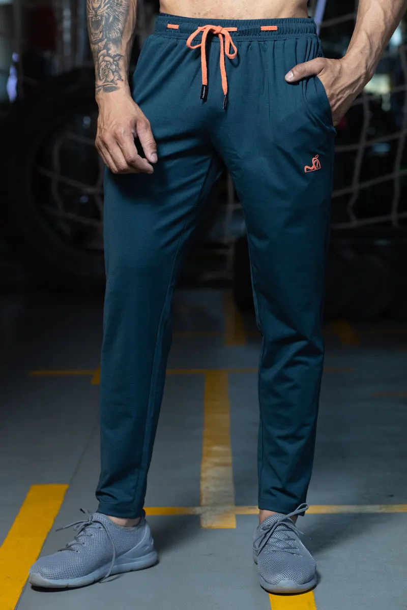 RUDESTYLE POWER TRAINING TRACK PANTS- Teal Blue