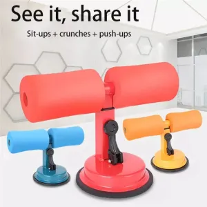 Sit Up Bar Fitness Equipment For Press Gym, Gym Muscle Trainer, Sit-Up Aid Abdominal Workout   Kin Abdominal Organ, Sit-ups Aid Men And Women Suction-cup