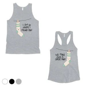 Socks Great Pair Matching Couple Tank Tops Cute Valentines Day Gift