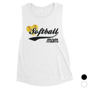 Softball Mom Womens Mother's Day Muscle Tank Top Sports Mom Gift