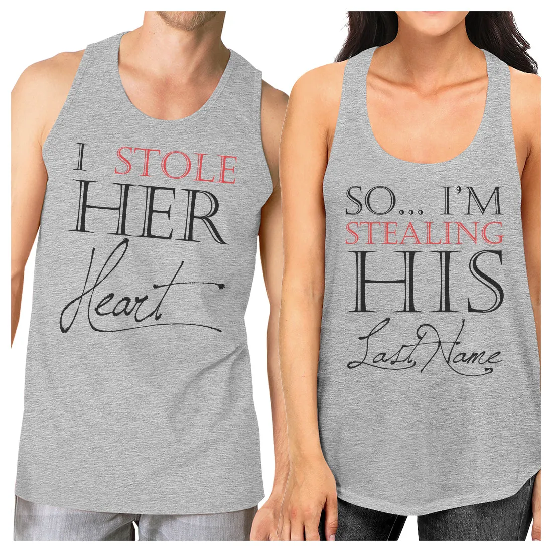 Stealing Last Name Matching Couple Tank Tops For Couples Gifts