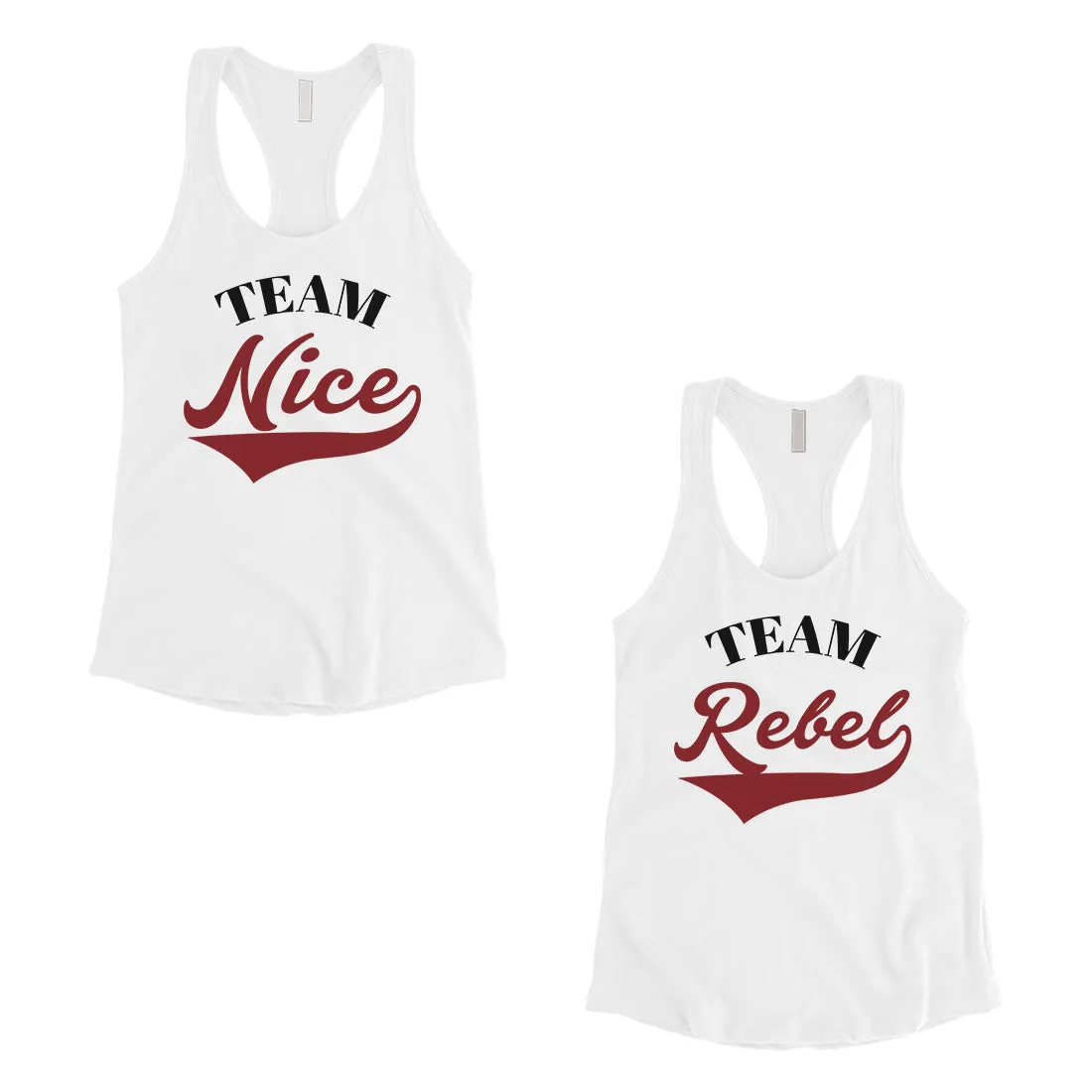 Team Nice Team Rebel Best Friend Tank Tops Womens Workout Tanks