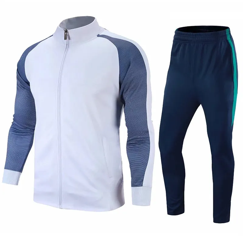 Unisex Sports Soccer Basketball Running Tracksuit Customizable Pants and Top Set