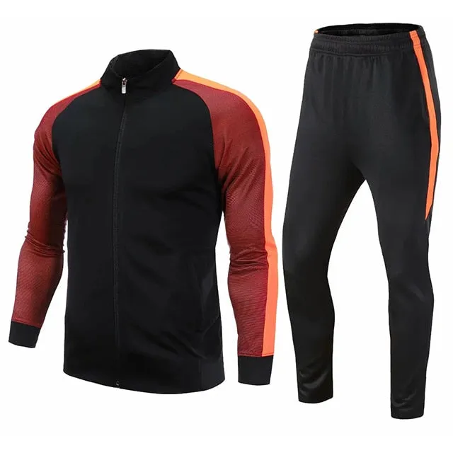 Unisex Sports Soccer Basketball Running Tracksuit Customizable Pants and Top Set